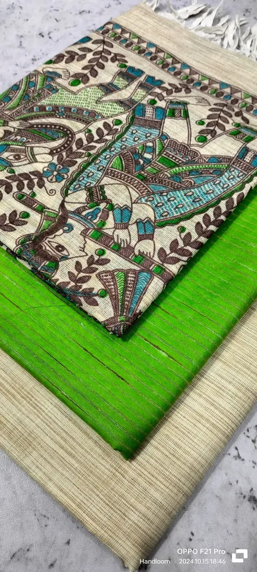 Premium Dupion Silk Elegance — Screen Print Edition